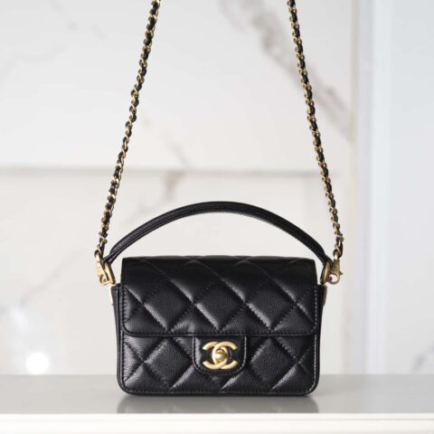 𝐂𝐇𝐀𝐍𝐄𝐋 24K CF手柄口盖包 黑色 Mini AS5164