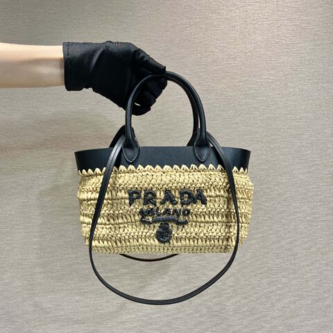 PRADA🎉新款托特编织包🎉1BG501小号🎉🎉
