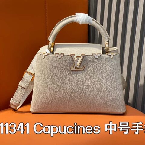 【原单精品】M11341灰色花冠 全皮cap那英款系列 Capucines 中号手袋