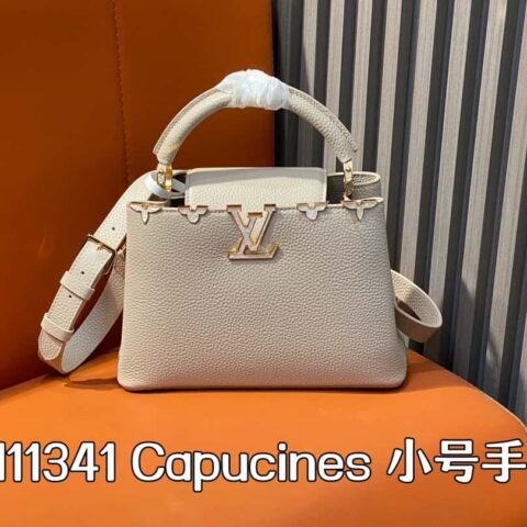 【原单精品】M11341灰色花冠 全皮cap那英款系列 Capucines 小号手袋 Flower Crown 手袋