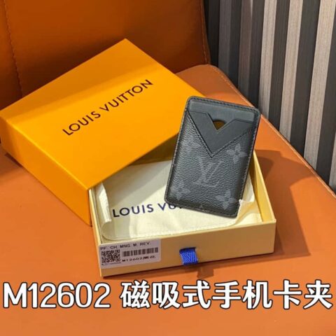 【原单精品】M12602黑花 磁吸式手机卡夹 本款磁吸式卡夹