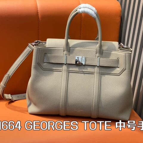【原单精品】M11664浅灰 男包手提包公文包系列 GEORGES TOTE 中号手袋
