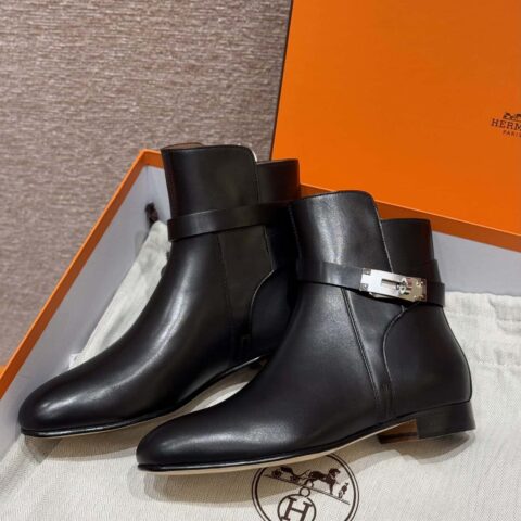 HERMES 193 Neo及裸靴 黑色/89/Noir 小牛皮/Calfskin