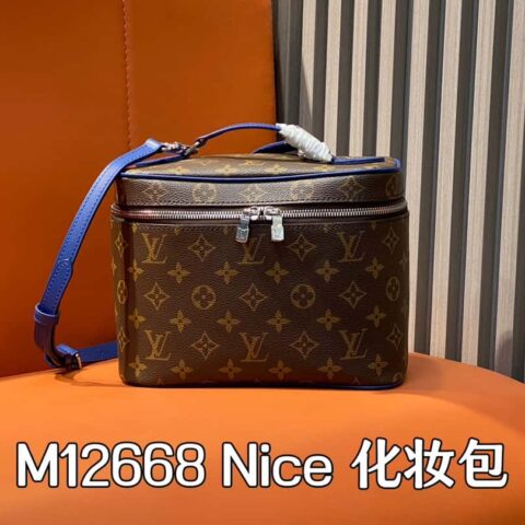 【原单精品】M12668老花蓝色 中号化妆包 Nice 化妆包