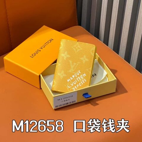 【原单精品】M12658黄花丝印 卡包钱包系列 口袋钱夹