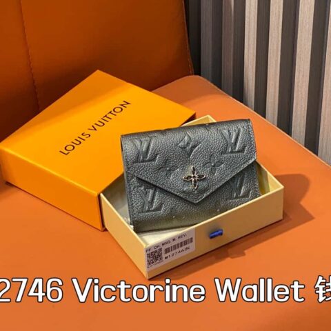 【原单精品】M12746珠光灰 三折钱包系列 Victorine Wallet 钱夹
