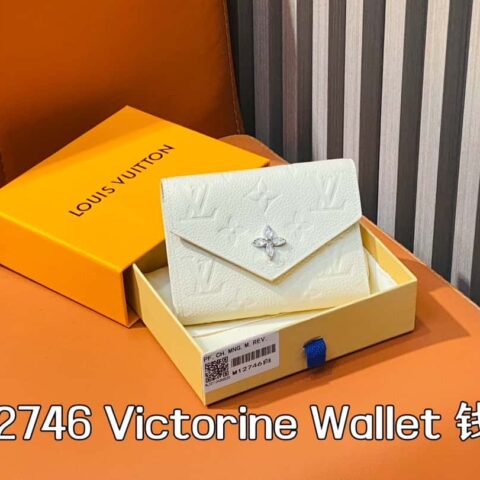 【原单精品】M12746珠光白 三折钱包系列 Victorine Wallet 钱夹