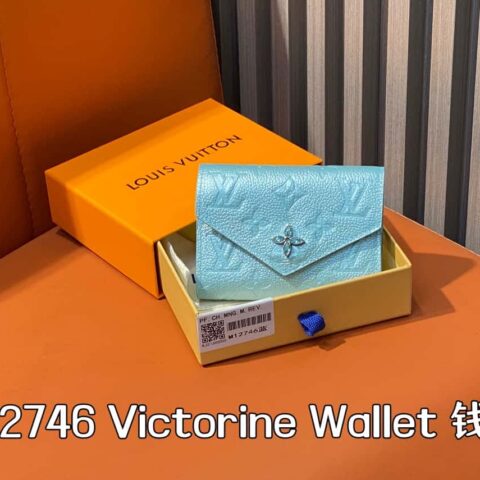 【原单精品】M12746珠光蓝 三折钱包系列 Victorine Wallet 钱夹