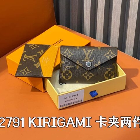 【原单精品】M12791老花黄色 卡包钱包系列 KIRIGAMI 卡夹两件套