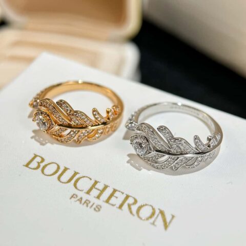❗新品❗️ ☀原单货 ☀新款 BOUCHERON/宝诗龙PLUME DE PAON孔雀羽毛戒指 ☀