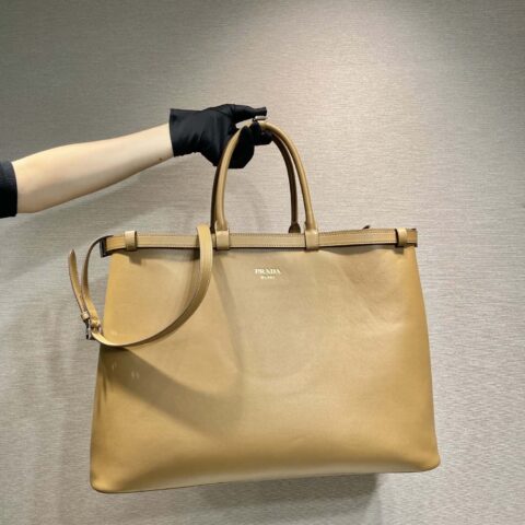 PRADA🎉新品男包🎉1BG126特大号🎉🎉棕色