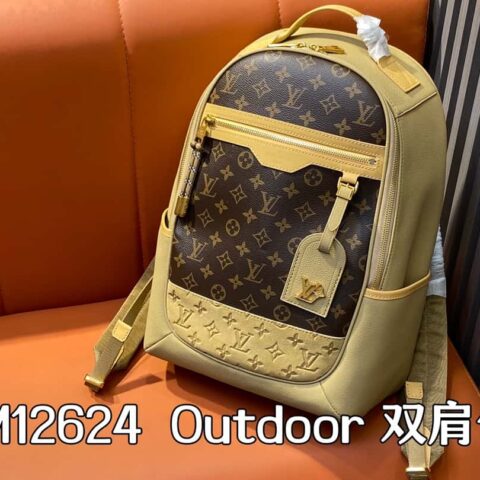 【原单精品】M12624老花棕色（拼色） 双肩包系列 Outdoor 双肩包 M12624 老花/棕色（拼色）
