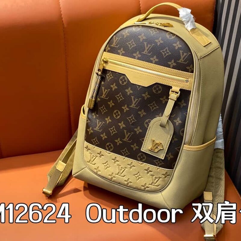 【原单精品】M12624老花棕色(拼色) 双肩包系列 Outdoor 双肩包 M12624 老花/棕色(拼色)