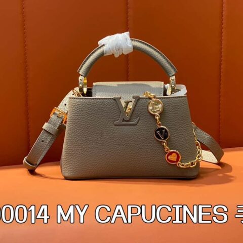 【原单精品】K00014浅咖全皮 链条款cap那英款系列 个性化订制 MY CAPUCINES 手袋