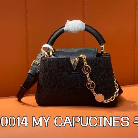 【原单精品】K00014黑色全皮 链条款cap那英款系列 个性化订制 MY CAPUCINES 手袋