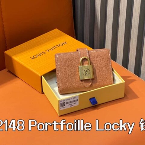 【原单精品】M12148棕色 全皮钱包系列 Portfoille Locky 钱夹 12148 棕色