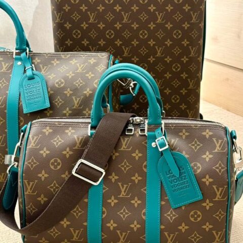 【原单精品】M12765老花绿色 旅行袋系列 KEEPALL BANDOULIÈRE 35 手袋 （七彩）