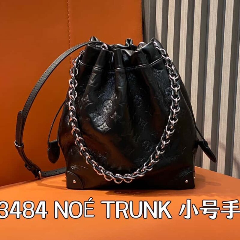 【原单精品】M13484黑色羊皮 水桶包系列 NOÉ TRUNK 小号手袋 2025 Cruise 早春系列重绎经典Noé手袋