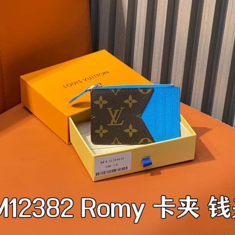 【原单精品】M12382老花蓝色 卡包钱包系列 Romy 卡夹 钱夹