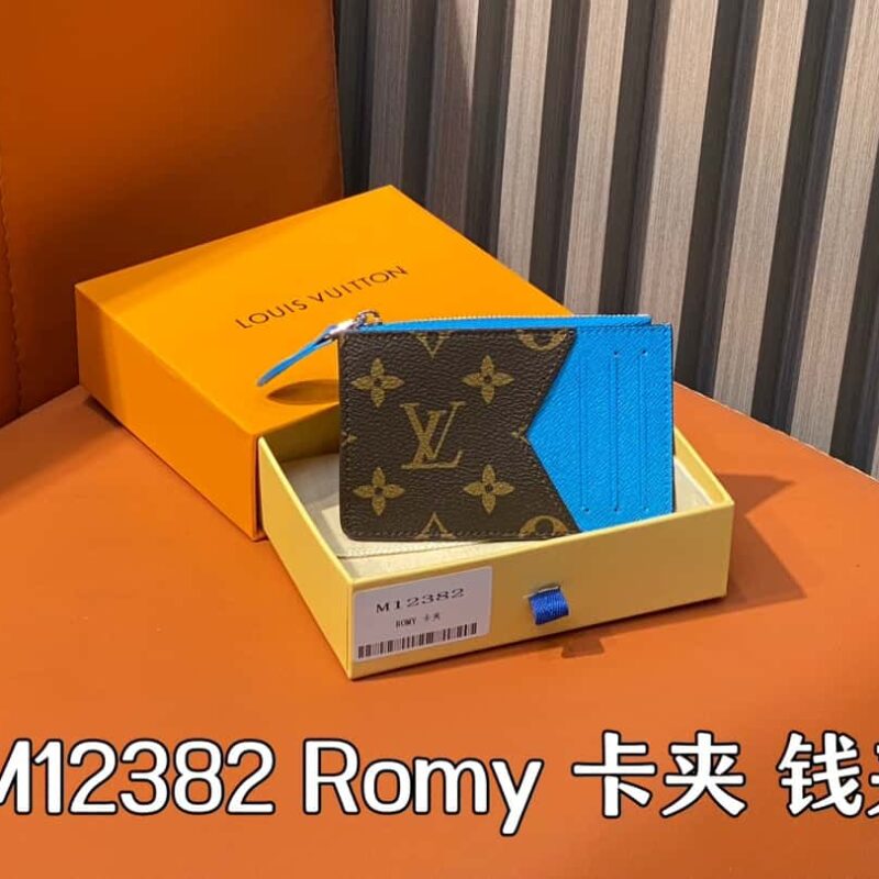 【原单精品】M12382老花蓝色 卡包钱包系列 Romy 卡夹 钱夹