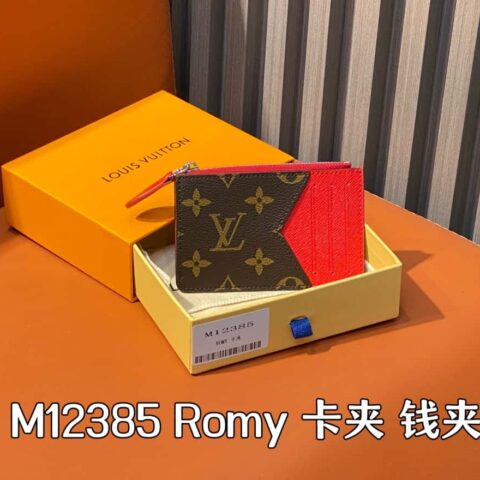 【原单精品】M12385老花红色 卡包钱包系列 Romy 卡夹 钱夹