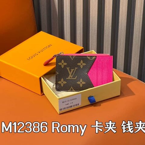 【原单精品】M12386老花梅红 卡包钱包系列 Romy 卡夹 钱夹