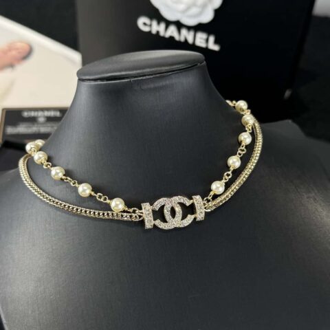 ❗️新品❗️☀️新款☑️ 香奈儿双c双层珍珠项链 ☀️