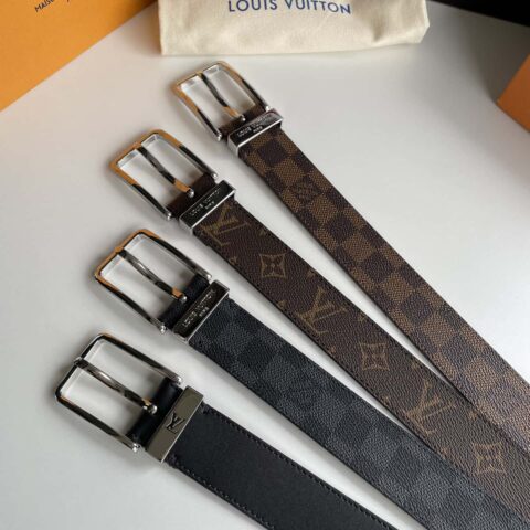 LV -35毫米宽小牛皮腰带