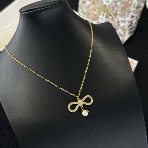 ❗️新品❗️☀️新款☑️ 迪奥Dior珍珠蝴蝶结项链 ☀️