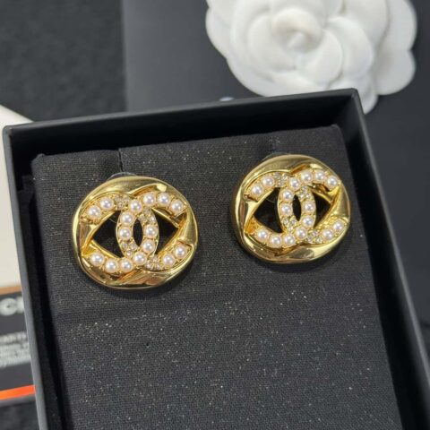 ❗️新品❗️☀️新款☑️ 香奈儿C1双c珍珠耳钉耳环 ☀️