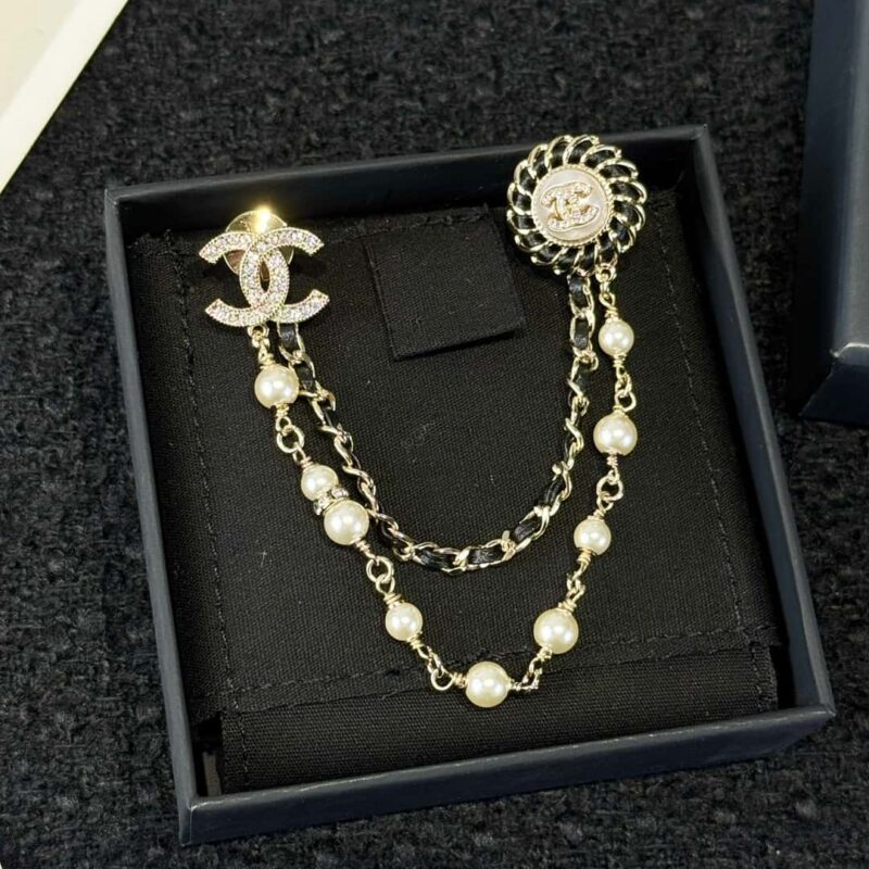 ❗️新品❗️ ☀️新款☑️ 香奈儿双c珍珠双层胸针 ☀️