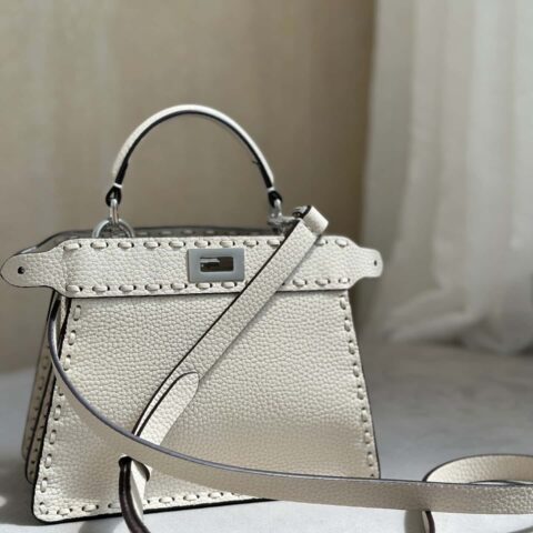 FENDI peekaboo 全新系列I see you petite 款号80133As白色