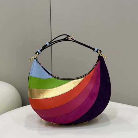 FENDI Fendigraphy腋下包 款号：80056m拼色