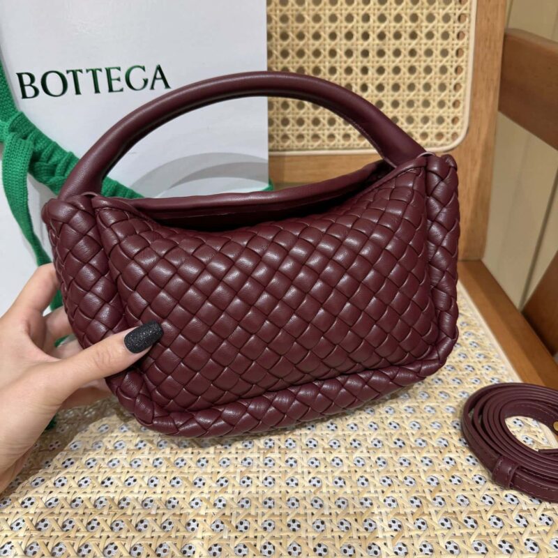 BV 小号Cobble手提包 805739巴罗洛酒红