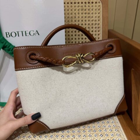 BV 小号Andiamo手提包 766014焦糖色拼布