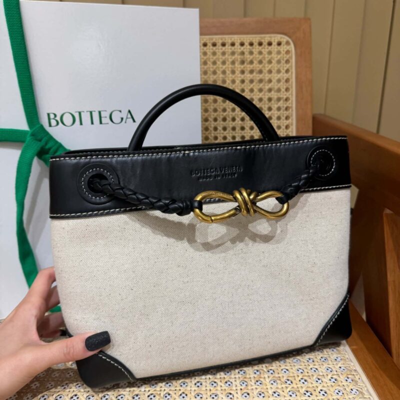 BV 小号Andiamo手提包 766014黑色拼布