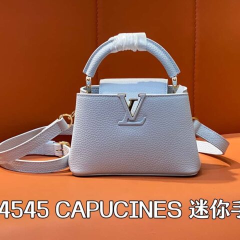 【原单精品】M24545浅蓝 全皮cap那英款系列 CAPUCINES 迷你手袋