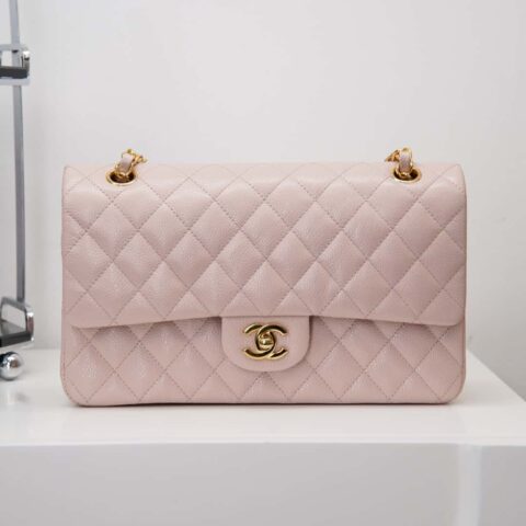 CHANEL 𝐂𝐥𝐚𝐬𝐬𝐢𝐜 𝐅𝐥𝐚𝐩 中号经典口盖包 樱花粉🌸A01112