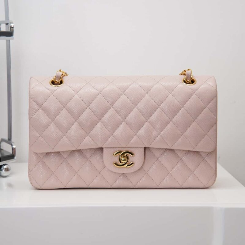 CHANEL 𝐂𝐥𝐚𝐬𝐬𝐢𝐜 𝐅𝐥𝐚𝐩 中号经典口盖包 樱花粉🌸A01112
