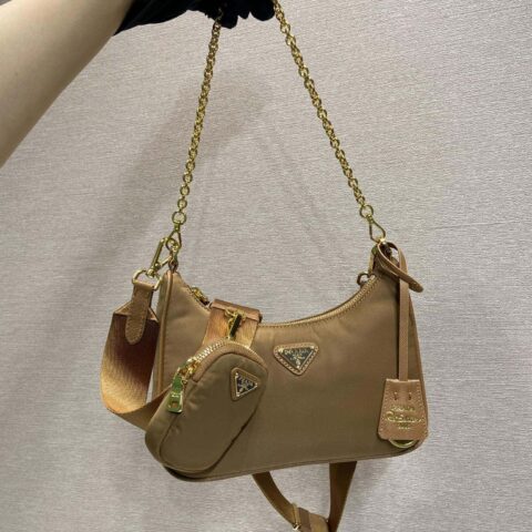 PRADA🎉爆款金色五金🎉🎉新色1BH204金色五金