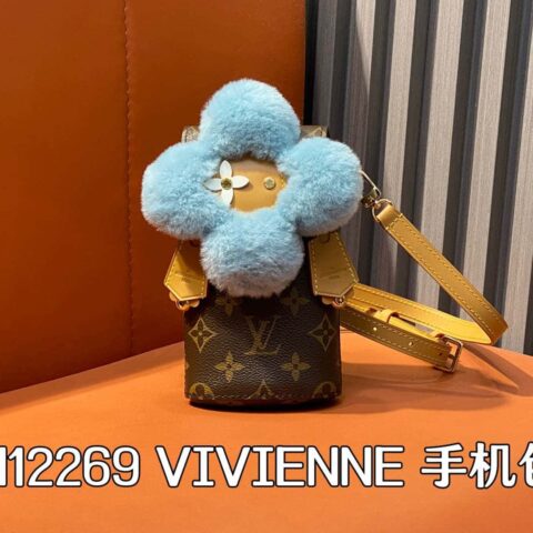 M12269老花/蓝色 太阳花手机包系列 VIVIENNE 手机包 老花/蓝色（太阳花） Vivienne 手机包