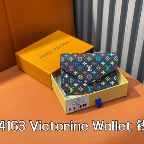 【原单精品】M14163黑彩 三折钱包系列 Victorine Wallet 钱夹