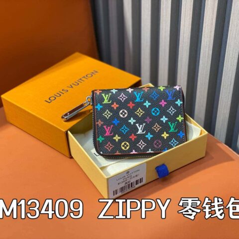 【原单精品】M13409黑彩 单拉链短款钱包系列 ZIPPY 零钱包