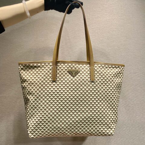 PRADA🎉新款托特包🎉1BD552新品🎉🎉 杏色