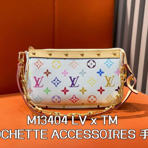 【原单精品】M13404白彩 链条麻将包 当季新款 LV x TM POCHETTE ACCESSOIRES 手袋