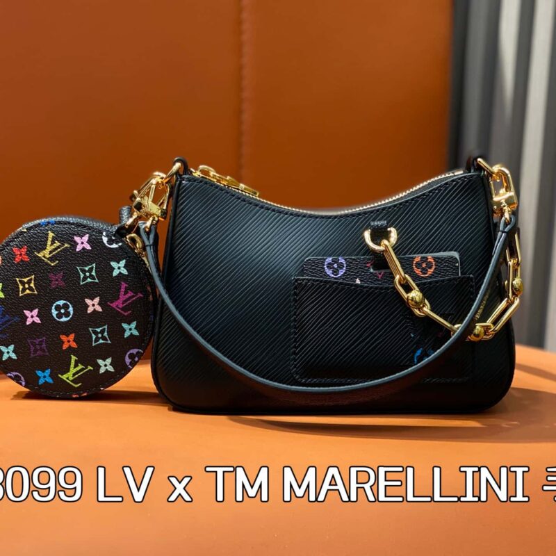 【原单精品】M13099黑彩 黑色水波纹 当季新款 LV x TM MARELLINI 手袋