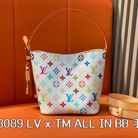 【原单精品】M13089白彩 水桶包系列 LV x TM ALL IN BB 手袋