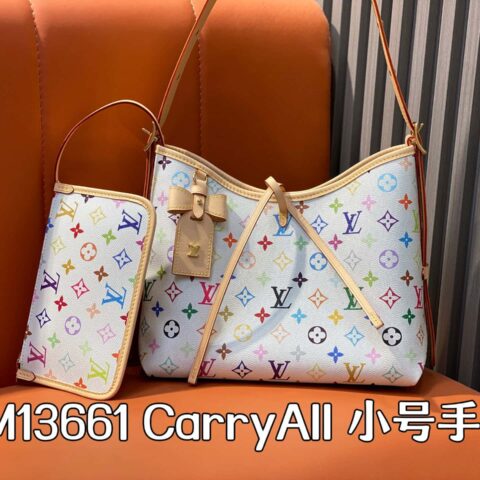 【原单精品】M13661白彩 购物袋系列 CarryAll 小号手袋 2025村上隆联名CarryAll 小号