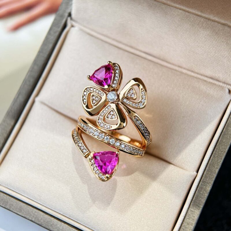 ❗️新品❗️ ☀BVLGARI宝格丽DIVAS’ DREAM 红宝石四叶草戒指 ☀️