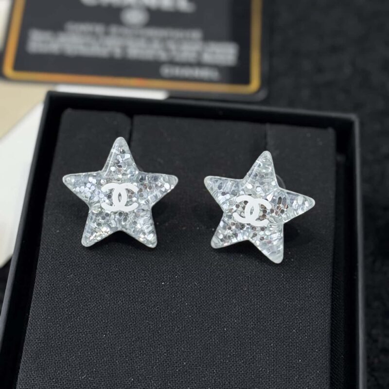 ❗️新品❗️☀️新款☑️ 香奈儿c1双c亚克力五角星星星耳钉耳环 ☀️